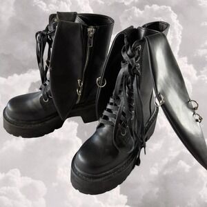 Dolls Kill Current Mood sold out Gothic Bunny platform boots size 7